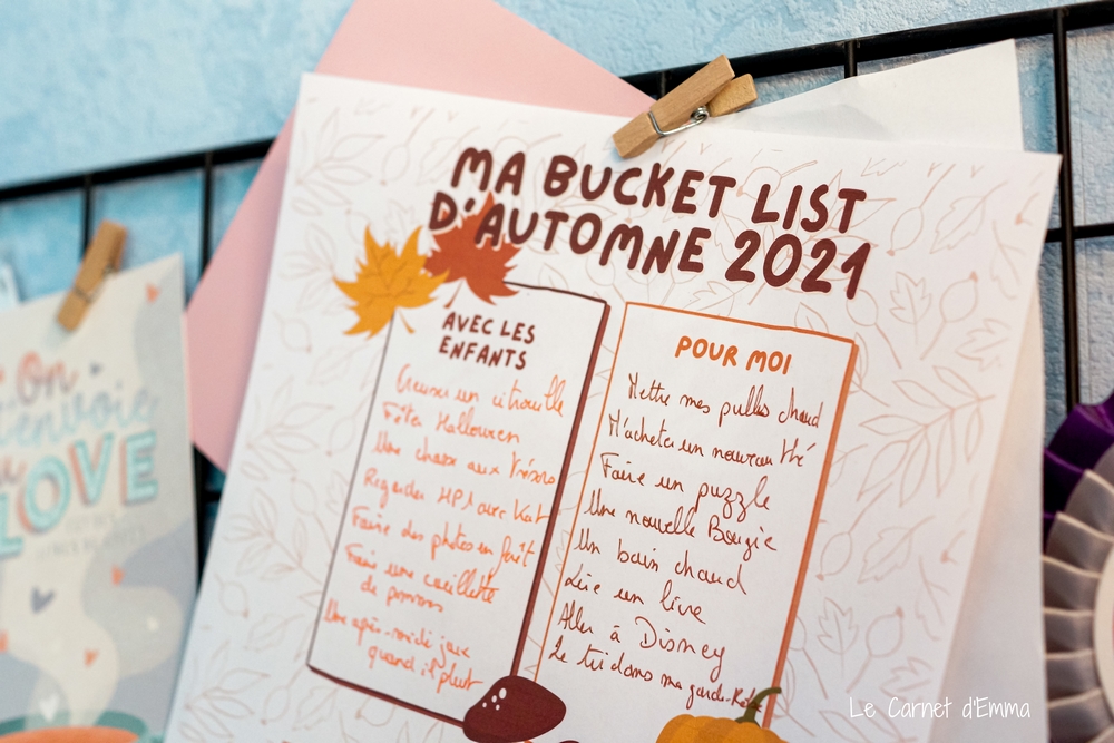 50 choses à faire en Automne, ma Bucket List - Le Carnet d'Emma