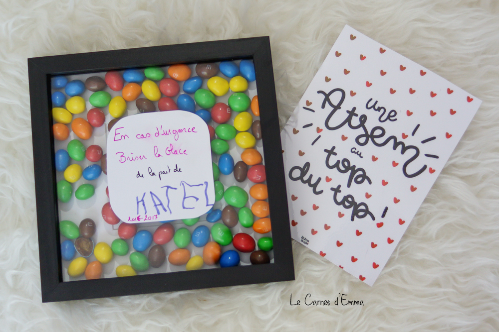 Une idée de cadeau à bricoler : un cadre rempli de M&M's (DIY)