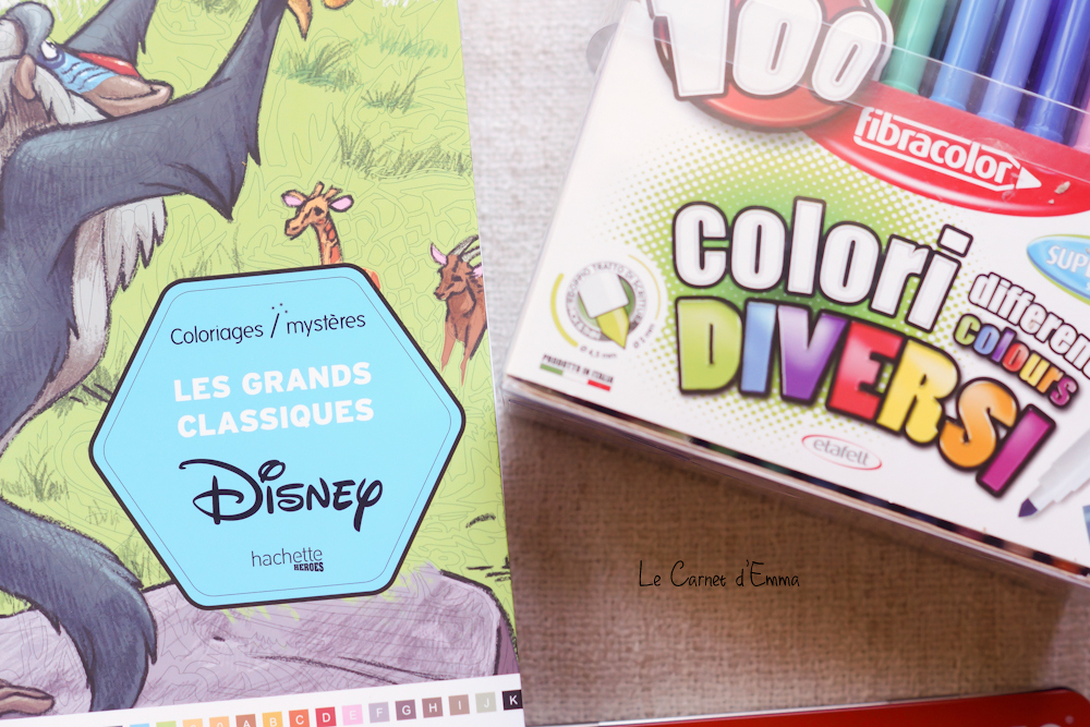 Coloriage mystère Disney Coco réalisé aux feutres et crayons de couleur  pour les ombrages.