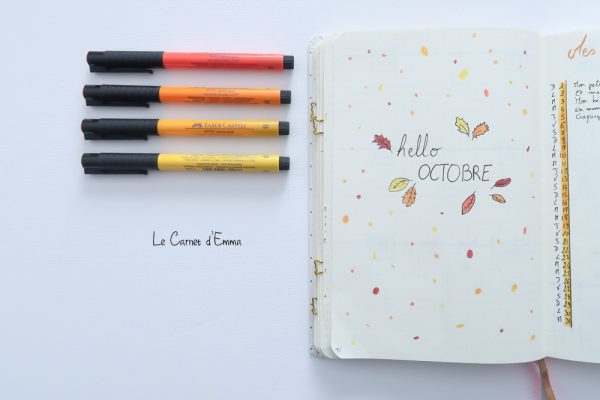 { Bullet Journal } Mes pages d'Octobre - Le Carnet d'Emma