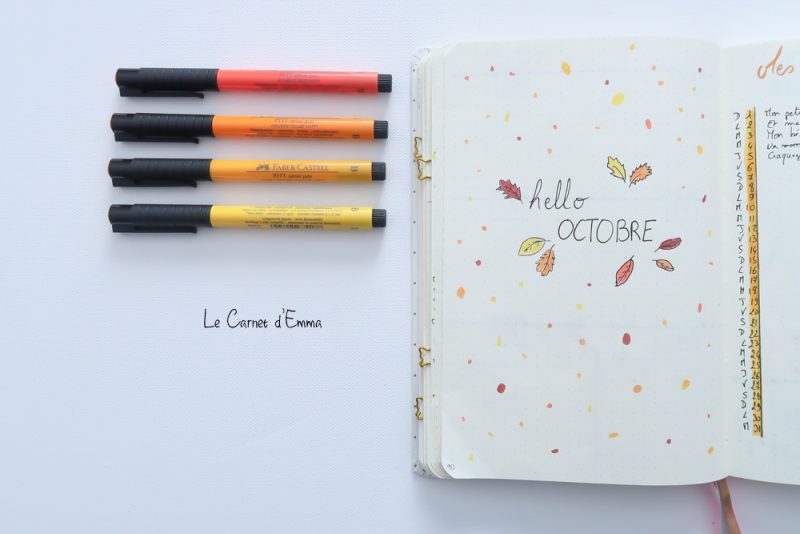 { Bullet Journal } Mes pages d'Octobre - Le Carnet d'Emma