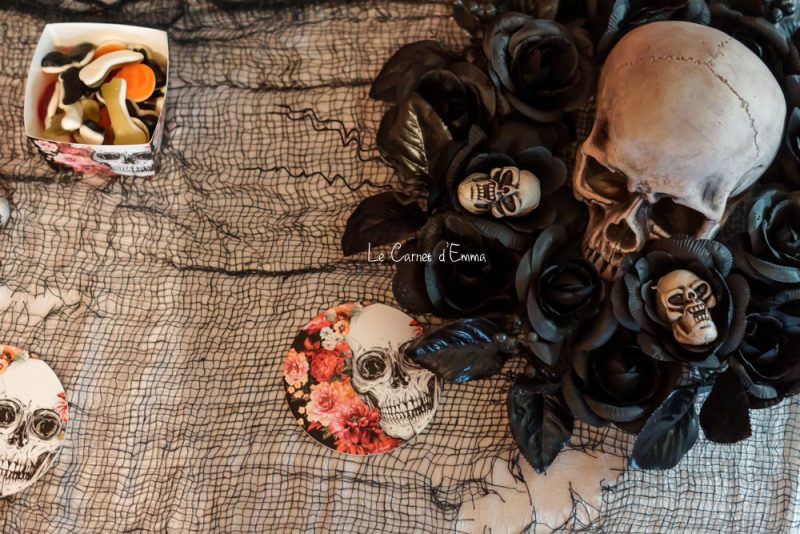 Toile De Fond Dia De Los Muertos 2,1x1,5m - Crâne Sucre, Soucis - Décoration Fête Mexicaine, Photo, Thème