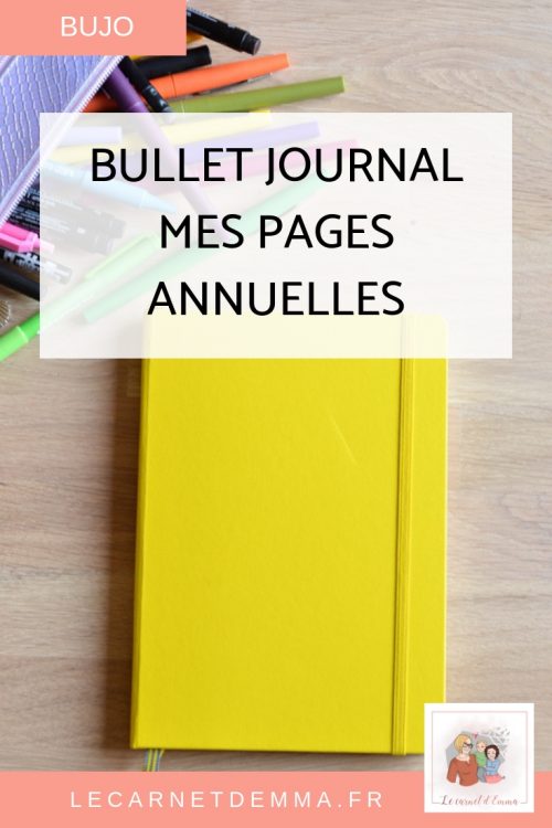 Bullet Journal 2019 Inspiration Bujo Page annuelle pour mon bujo
