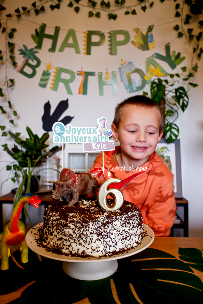 Gâteau anniversaire dinosaures