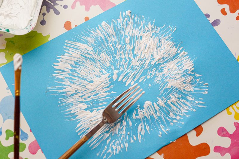 Technique de la peinture à la fourchette
