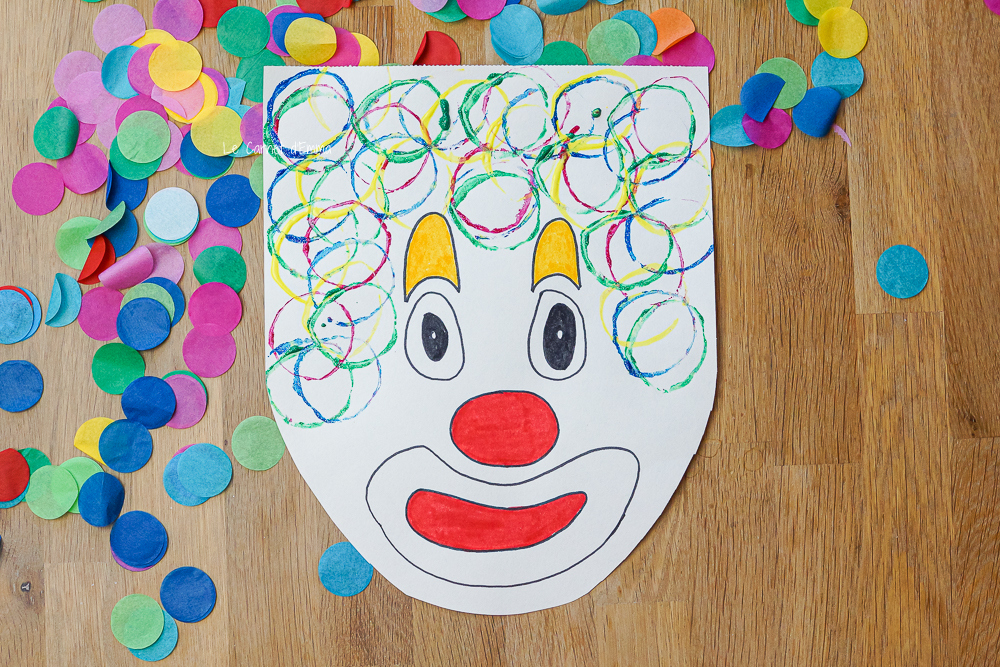 activité manuelle clown pour le mardi gras et le carnaval