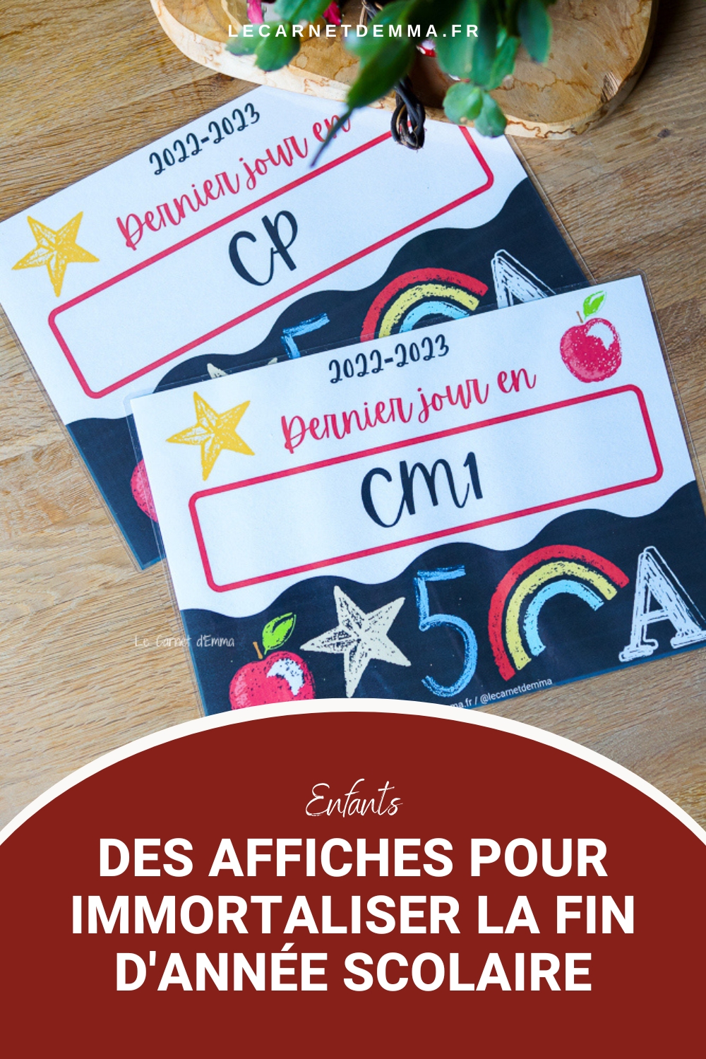 Pancarte 1er Dernier Jour D'école - Accessoire Photo Souvenir En Bois Pour Maternelle Et Primaire - 5