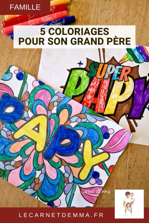 coloriage fête des grands pères / papi / Papy