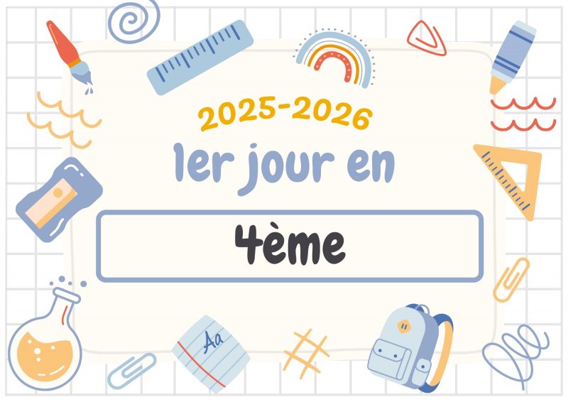 affiche photos souvenirs rentrée scolaire 2025-2026 collège