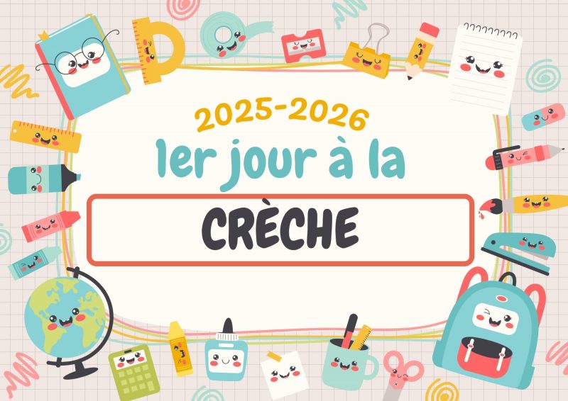 affiche photos souvenirs rentrée scolaire 2025-2026 crèche